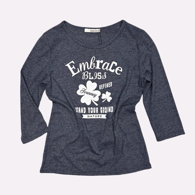 clover blue melange t-shirt