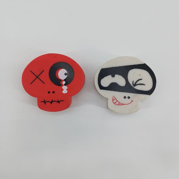 지우개 해골 모형 다꾸 레트로 빈티지 소품 필기도구 [고전문구]