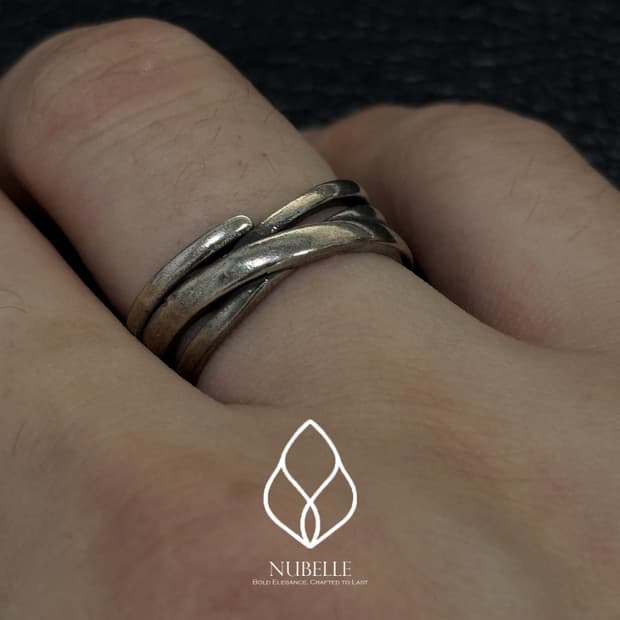 🌗 Kink twisted ring / 트위스트 925실버 반지