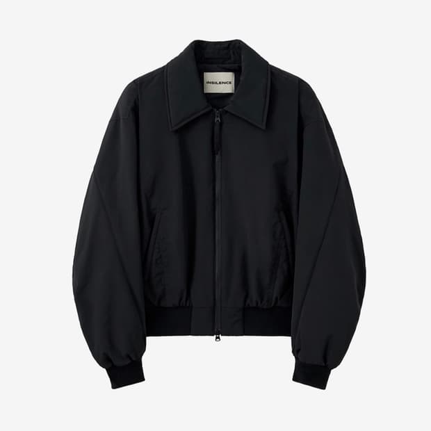 인사일런스 패디드 크롭 블루종 블랙 S