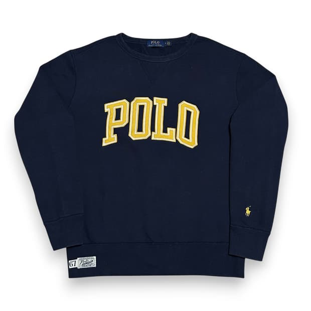 폴로랄프로렌 빅로고 자수 네이비 맨투맨