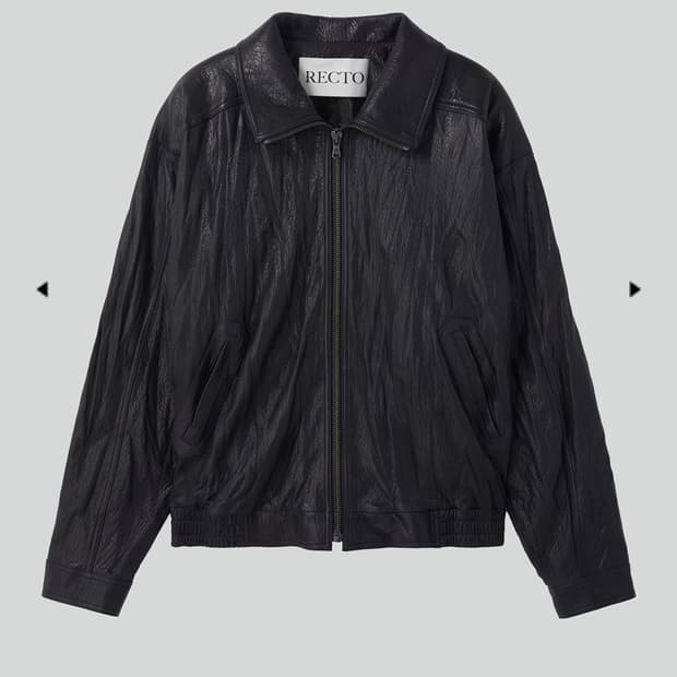 렉토 26ss 크링클 하이넥 레더 점퍼 xl