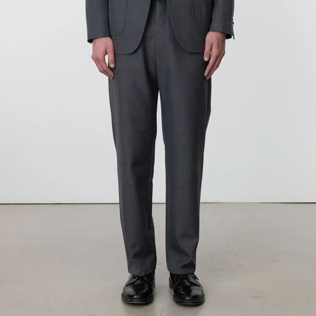포터리 울 테이퍼드 팬츠 다크 그레이 (2size)
