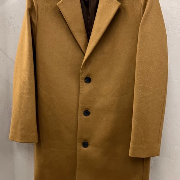 인사일런스 울 캐시미어 싱글 코트 S 카멜