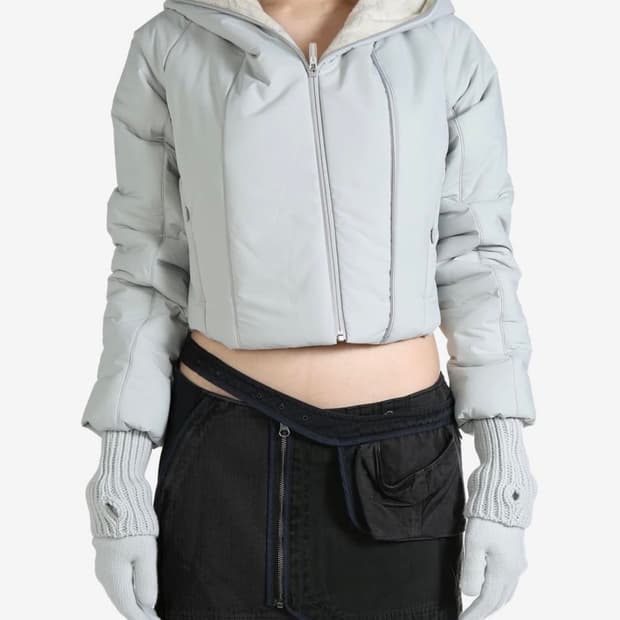 혜인서 크롭패딩 패디드 자켓 