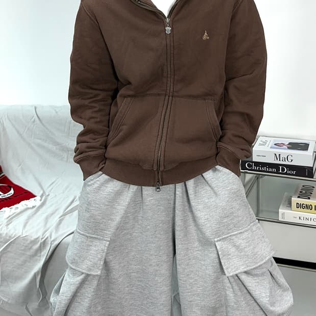 빈폴 90s 브라운 후드집업 100