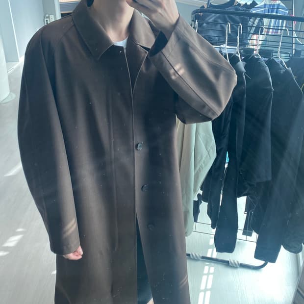 유니클로 바람막이 발마칸 코트 XL 브라운