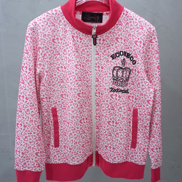 Econeco 핑크 레오파드 져지 탑