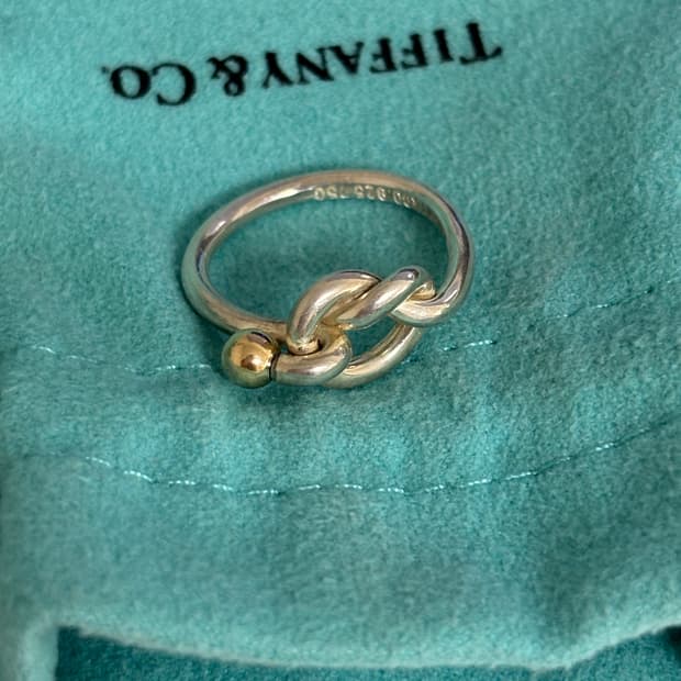 티파니앤코 러브 노트 실버 골드 반지