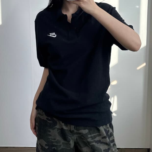 나이키 블랙 PK 카라 반팔 티셔츠