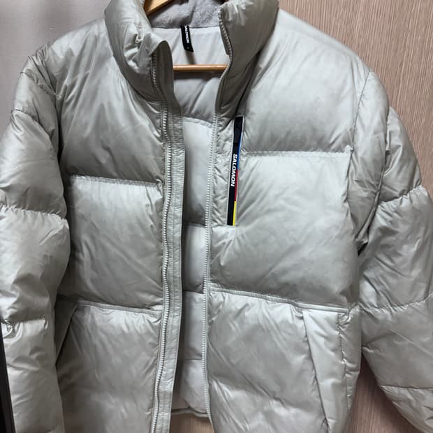 살로몬 컨투어 다운 재킷 라이트 그레이 S