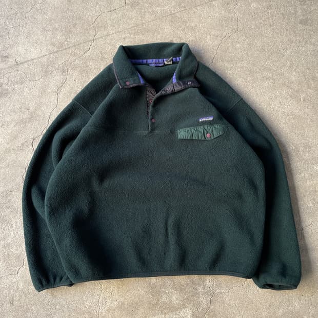 90s Patagonia Synchilla Dark Green SnapT