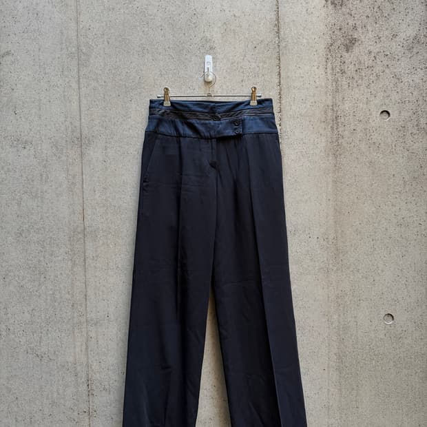 Hussein chalayan double waist slacks