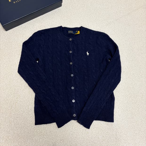 폴로 랄프로렌 네이비 울 케이블 정품