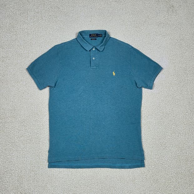[폴로 랄프로렌] 커스텀 핏 코튼 메쉬 카라 반팔 티셔츠 | S00072
