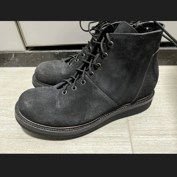 릭 오웬스 블랙 스웨이드 앵클 부츠 260