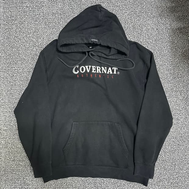 (L) COVERNAT 커버낫 블랙 오버핏 후드티