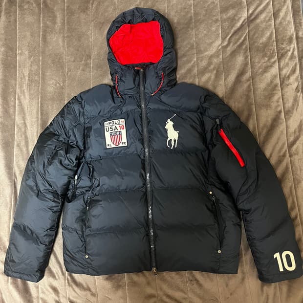 폴로 빅포니 성조기 패딩