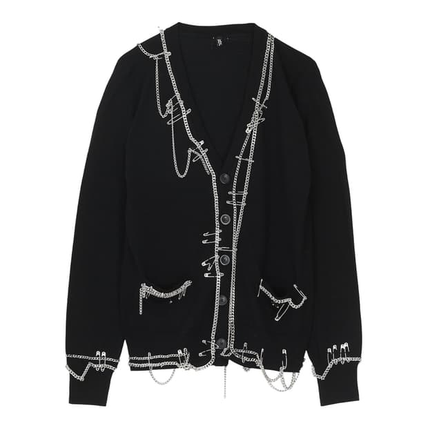 R13 체인 엠블리시드 가디건