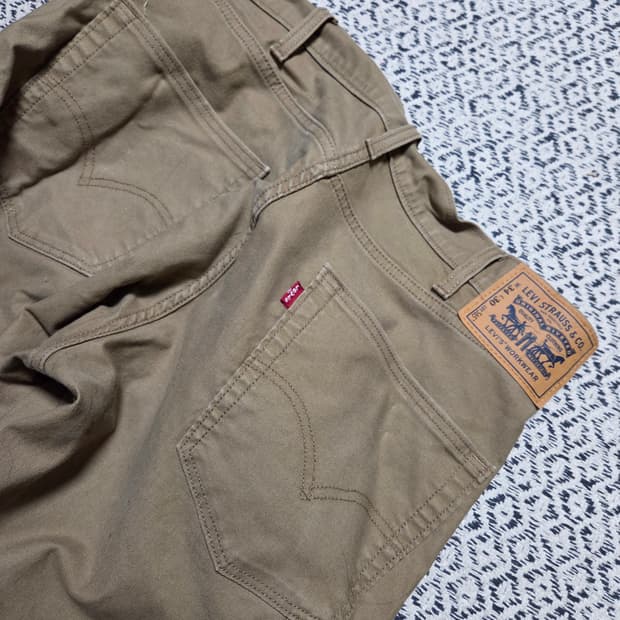 리바이스 565 더블니 데님 팬츠 탄 34x30