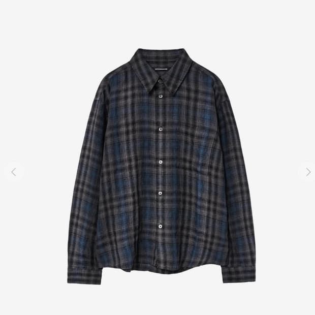 [3] 해칭룸 뮤지엄 셔츠 Linen Check 챠콜블루
