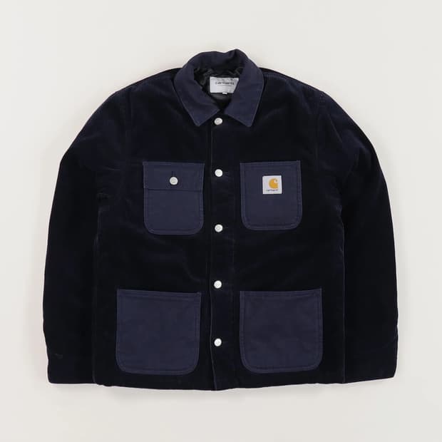 칼하트 WIP 코듀로이 미시건 코트 초어자켓 - 네이비
