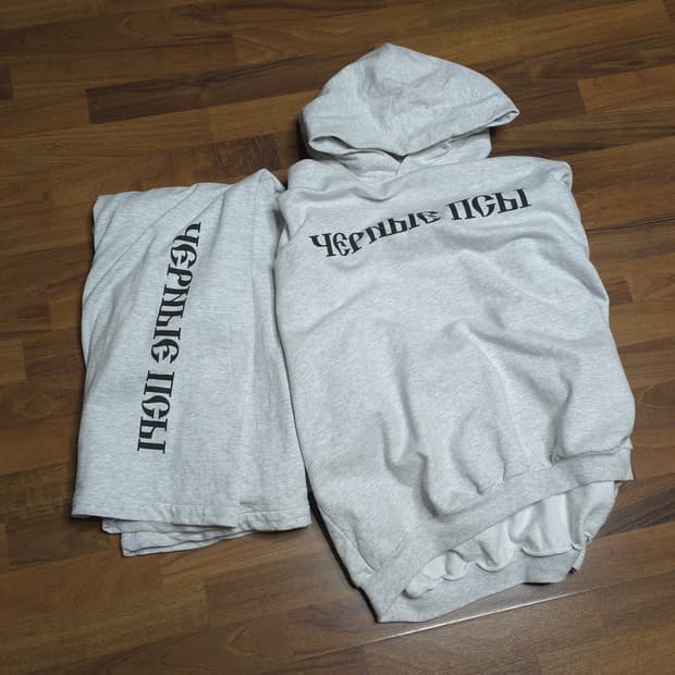 [상하의 세트]이지 고샤루브친스키 블랙 독스 후드 팬츠 세트