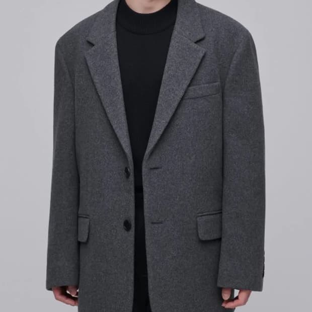 무탠다드 울 숄도오버사이즈 블레이저 자켓