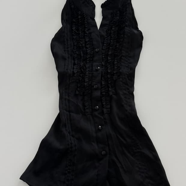 빈티지 긱시크 홀터셔츠 레이어룸 와걸 큐빈