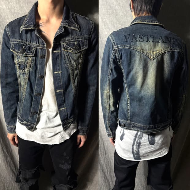 Xfrm “FASTLANE” Rhinestone Denim Jacket 