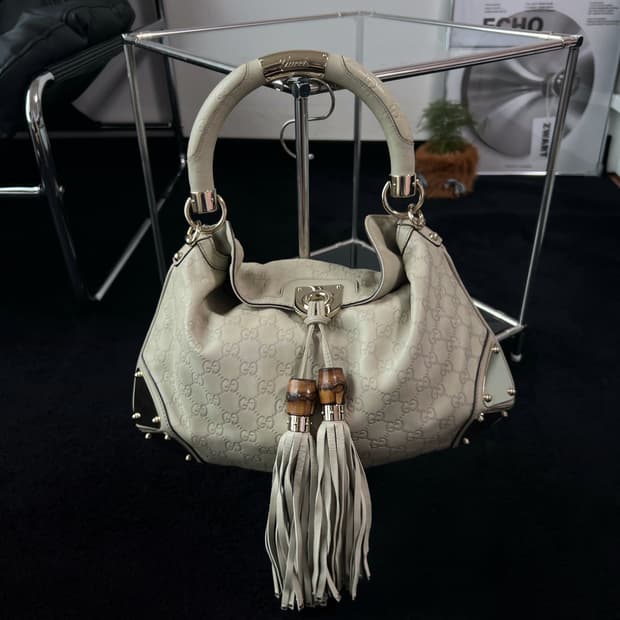 구찌 구찌시마 뱀부 인디 숄더백