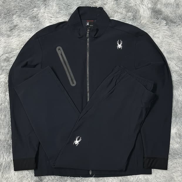 스파이더 블랙 트레이닝 세트 XXL