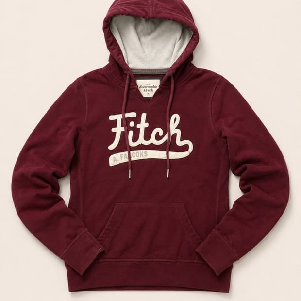 Abercrombie 아베크롬비 버건디 후드티