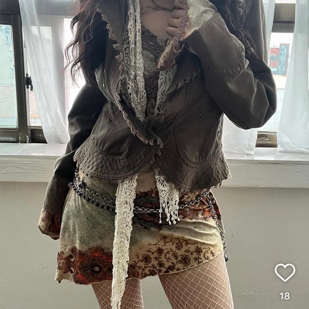 riipi빈티지 페어리 오리엔탈 빈티지 자켓 파우닝133 큐빈 크루빈티지