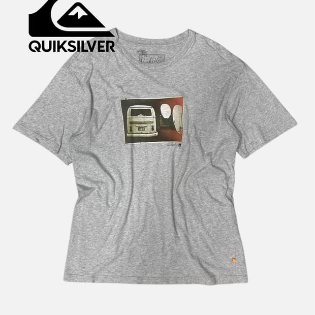 picture printing grey t-shirt