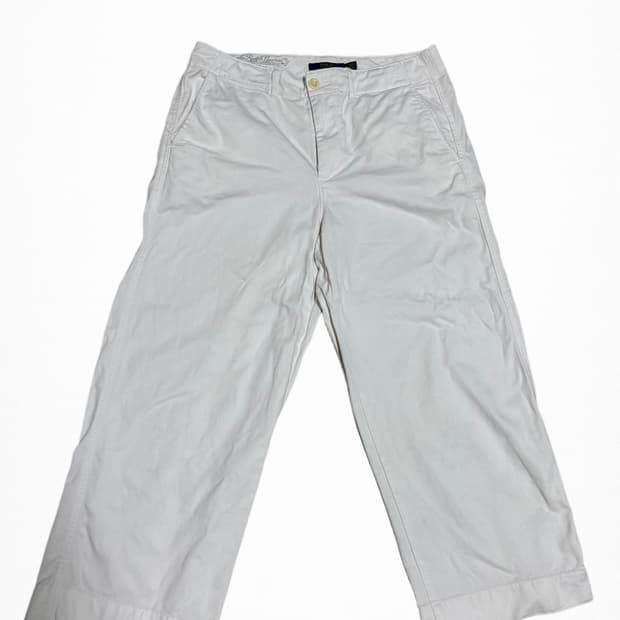 폴로랄프로렌 화이트 크롭 치노 팬츠