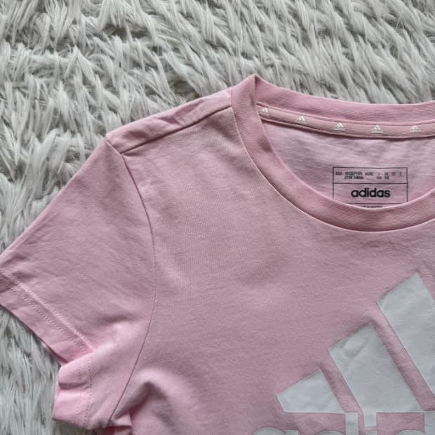 ADIDAS 일본빈티지 슬림핏 크롭티 아디다스 딱붙핏 반팔 XS 36