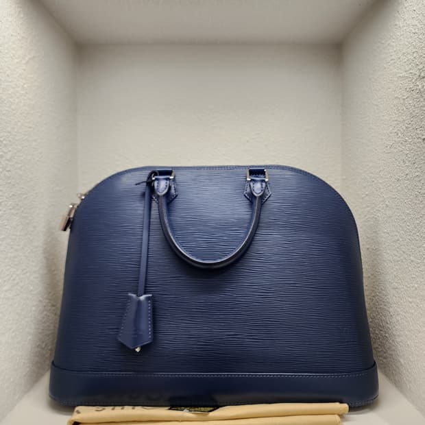 루이비통 M40628 에삐 레더 알마 GM 토트백 인디고블루