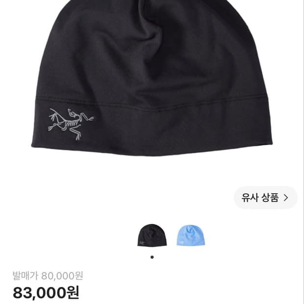 아크테릭스 로 토크 블랙 비니