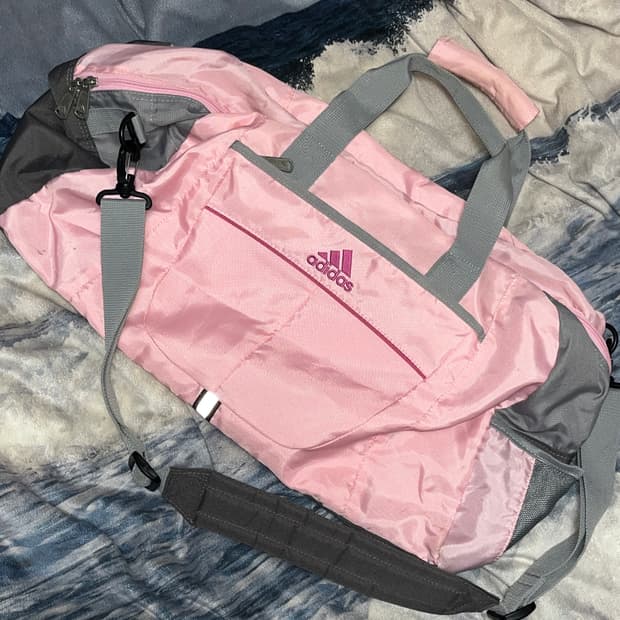 Adidas Grey&Pink sport duffel bag