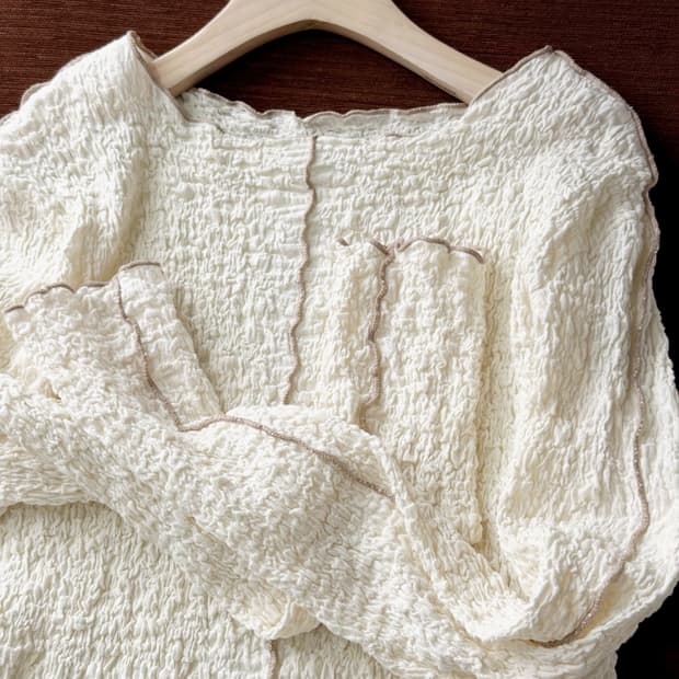 Shirred volume fabric design P/O