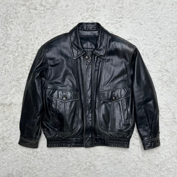 90’s 입생로랑 A-2 레더자켓 (L)