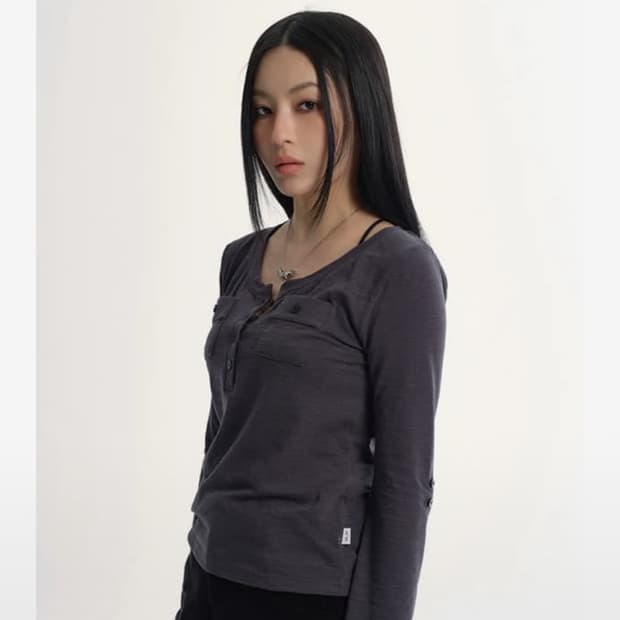 애즈온 ason 아틀란타 포켓 티 ATLANTA POCKET TEE 차콜