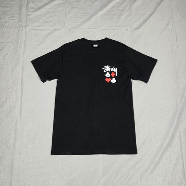 (새상품) [스투시] 트럼프 카드 수트 로고 반팔 티셔츠 | S00079