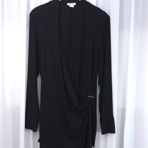 헬무트랭 블랙 랩 디자인 롱슬리브 L