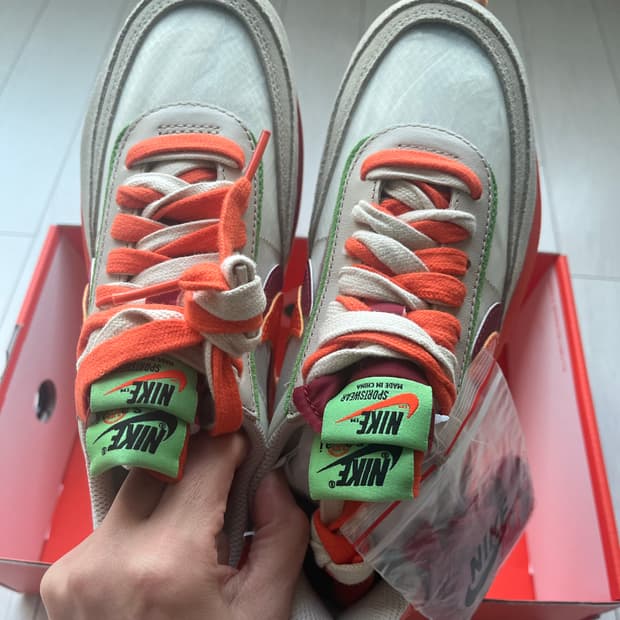 나이키X사카이X클랏 LD와플 오렌지 블레이즈 235