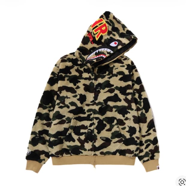 베이프 샤크 보아 후드자켓 옐로우 (황계) xxl