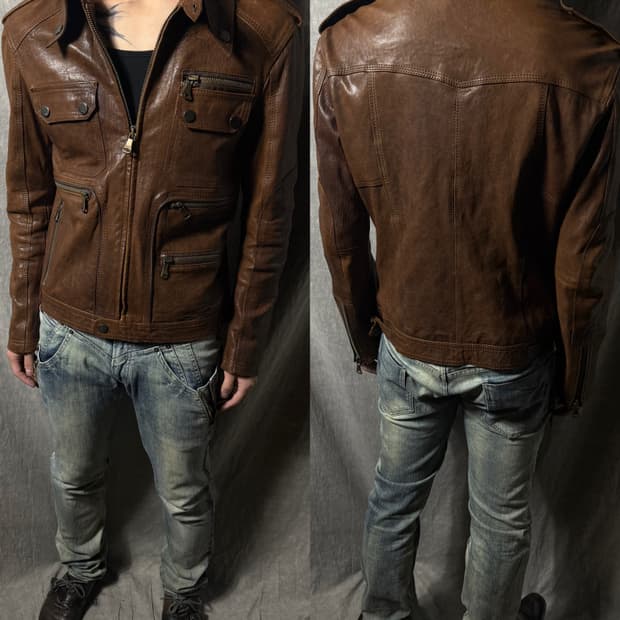 DOLCE & GABBANA Cow Leather Field Jacket