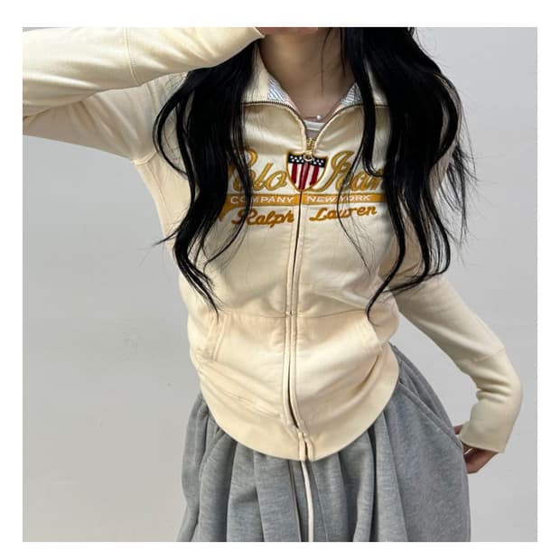 폴로 진스 y2k 트랙탑 희귀 져지