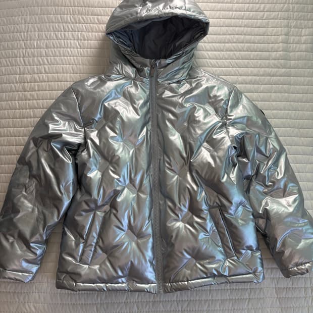 나이키 무광 실버 덕다운 패딩